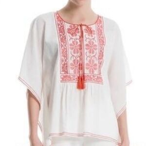 Sophie max embroidered flowy cotton top size large